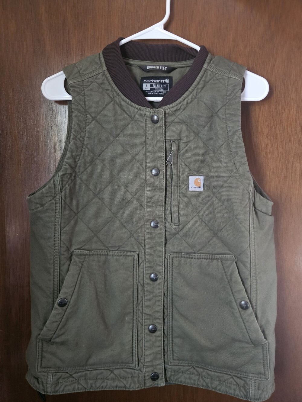 Carhartt Olive Quilted Insulated Vest